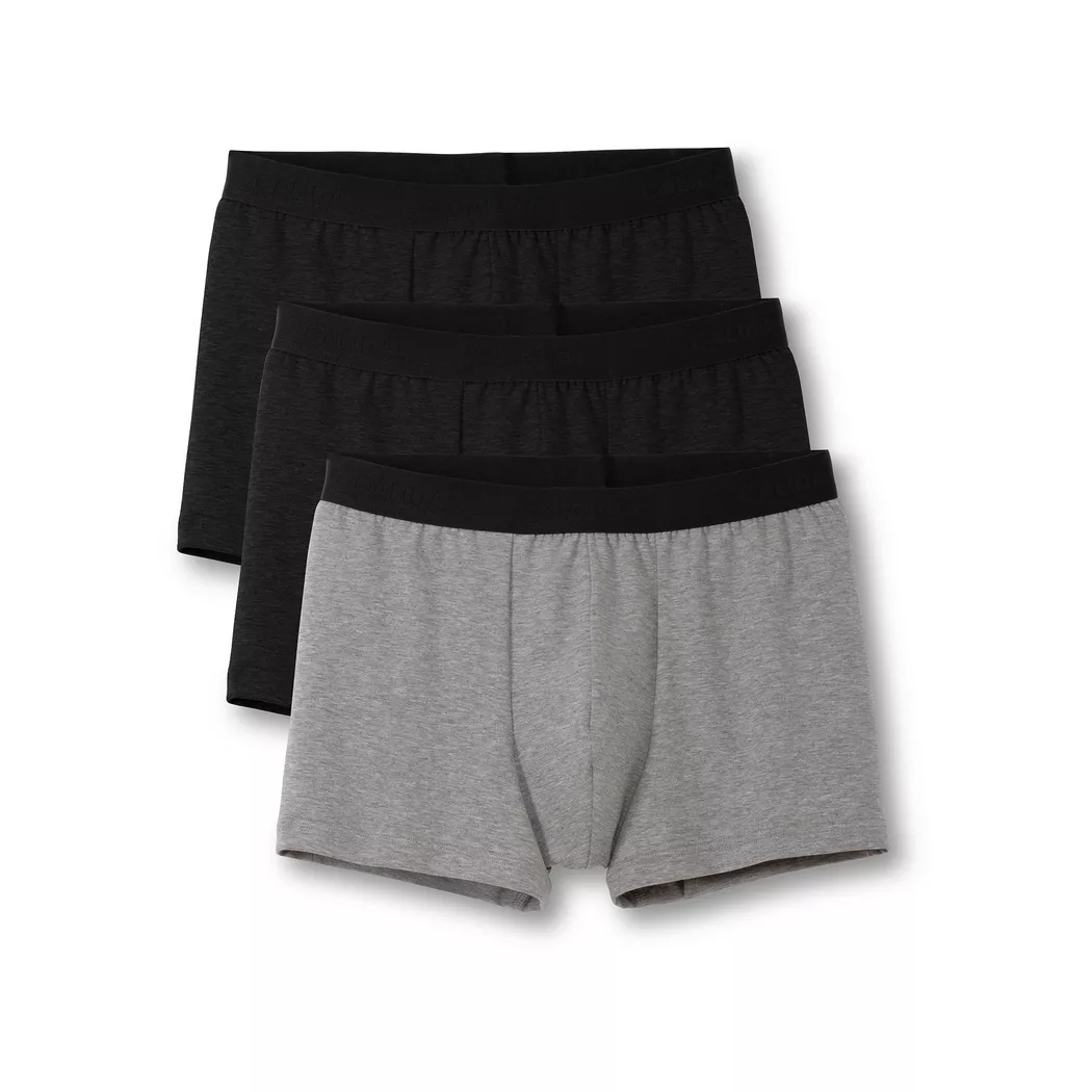 Boxershorts CALIDA "Natural Benefit", Herren, Gr. S (46/48), blau (marine), Single Jersey, Obermaterial: 95% Baumwolle, 5% Elasthan, gemustert, normal, Unterhosen, Single Jersey-Qualität, elastisch
