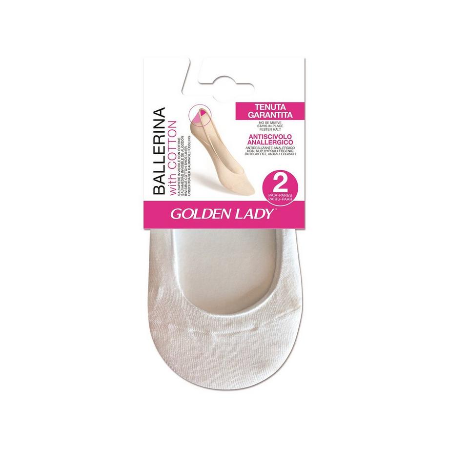GOLDEN LADY Ballerina Coton Protège-bas Duopack  