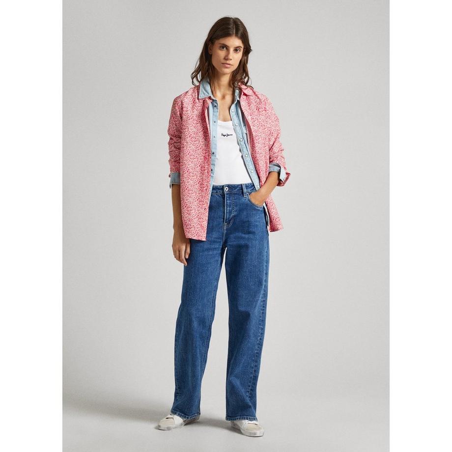 Pepe Jeans London Becca Blusa Maniche Lunghe Fantasia Floreale  