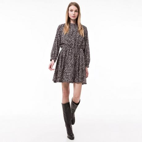 Pepe Jeans London Azalea Vestito Skater Stampa Animalier