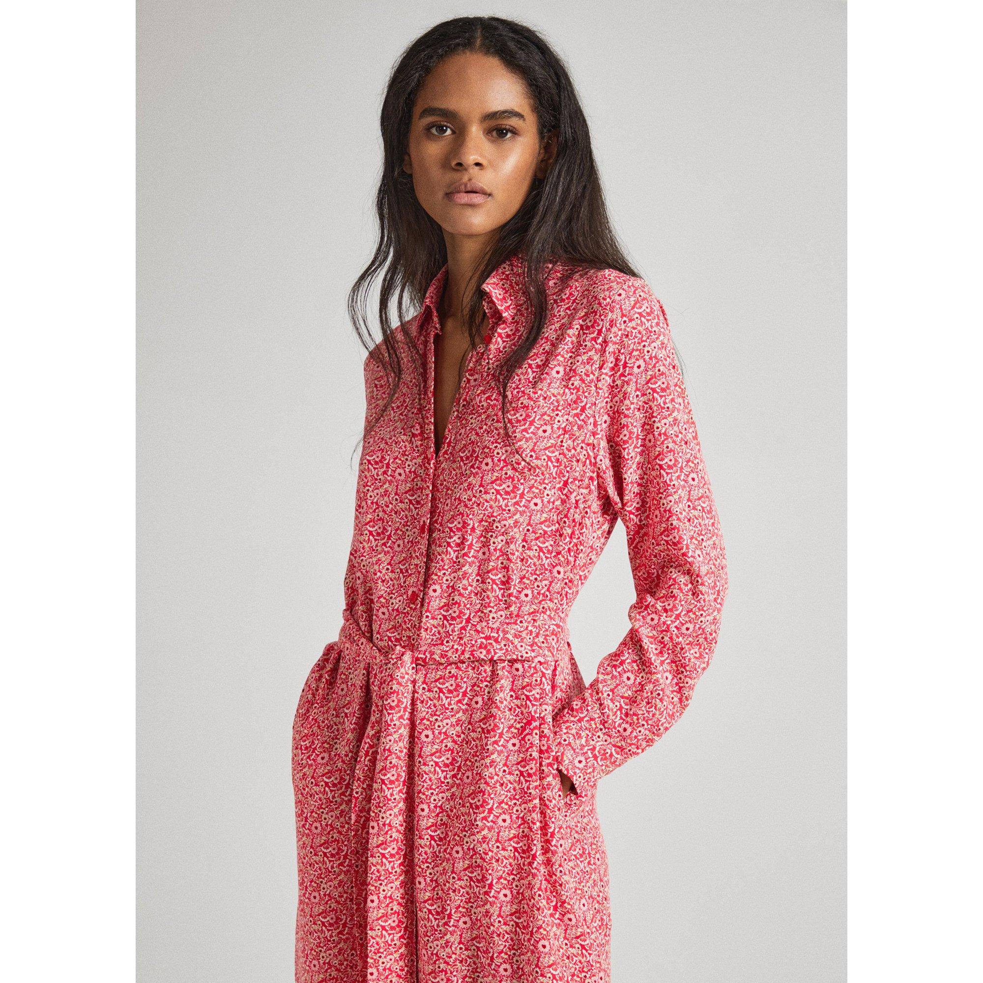 Pepe Jeans London Brooke Robe Midi à Motif Floral  