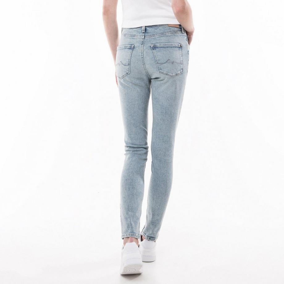 Pepe Jeans London Skinny Fit High Waist Acid Wash Jeans  