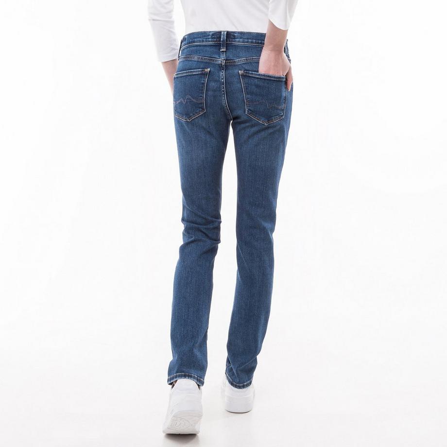 Pepe Jeans London Slim High Waist Used Look Jeans  