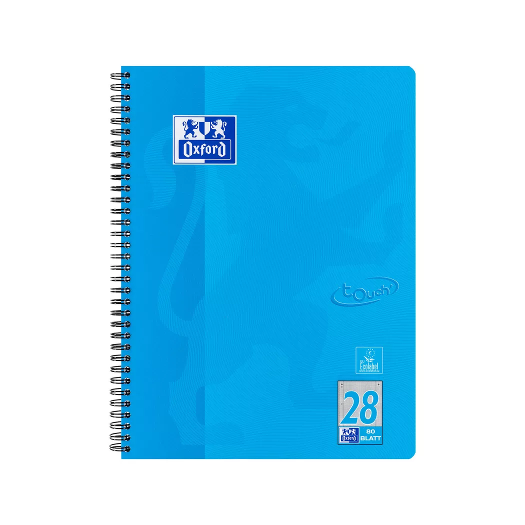 Oxford Collegeblock Touch, A4+, kariert, 80 Blatt, meerblau