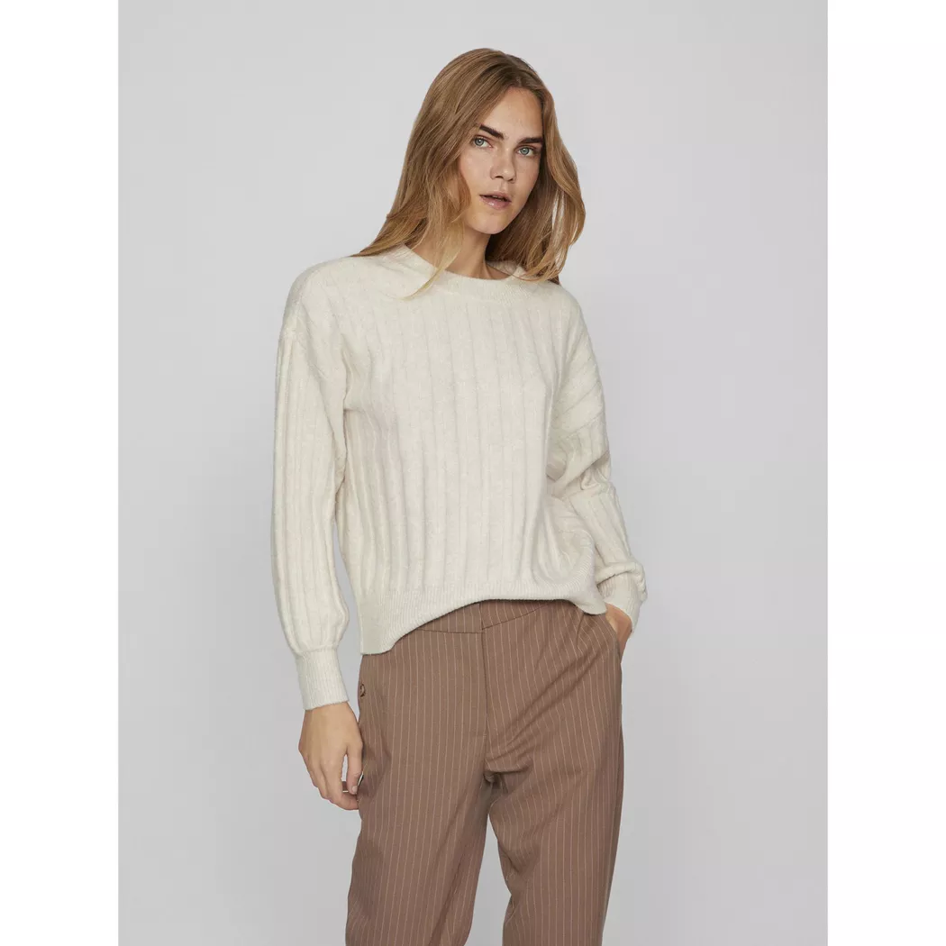 Vila Pull Ril Natural Melange XL Femme