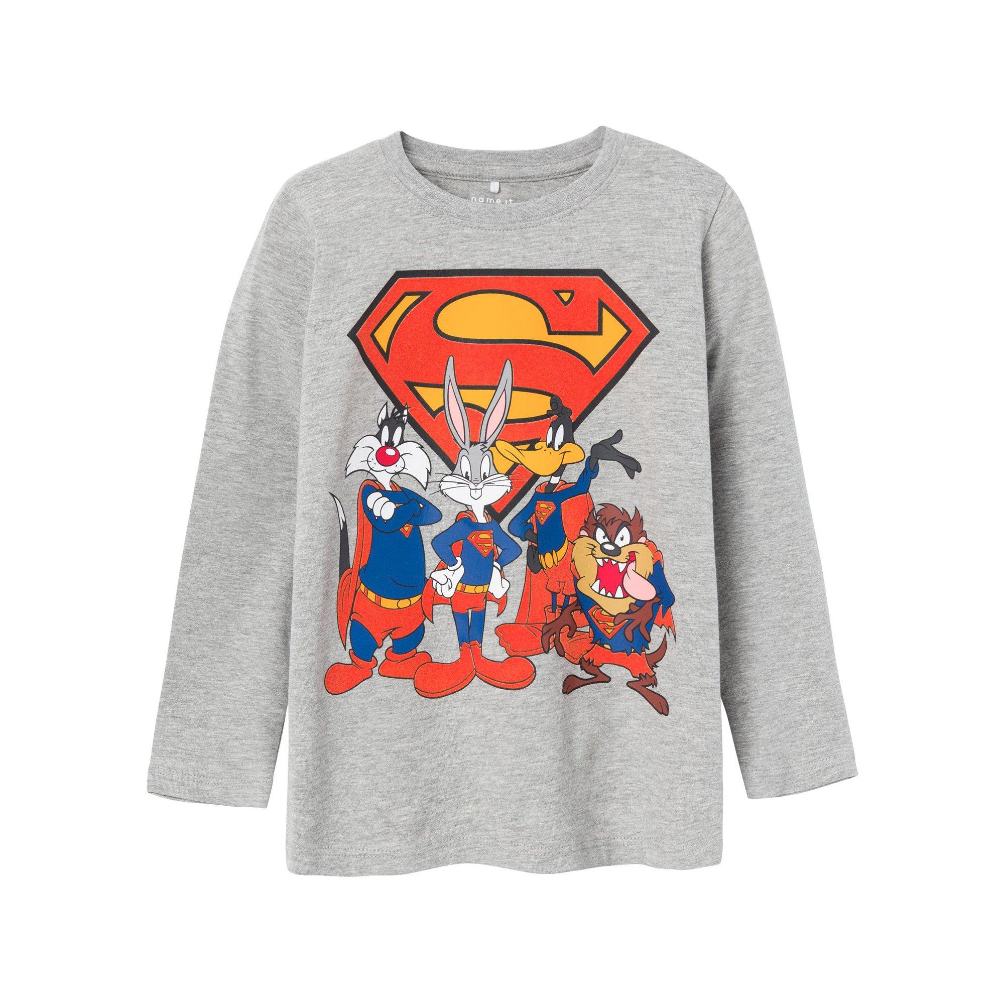 Image of T-shirt, Langarm Jungen Grau Melange 104