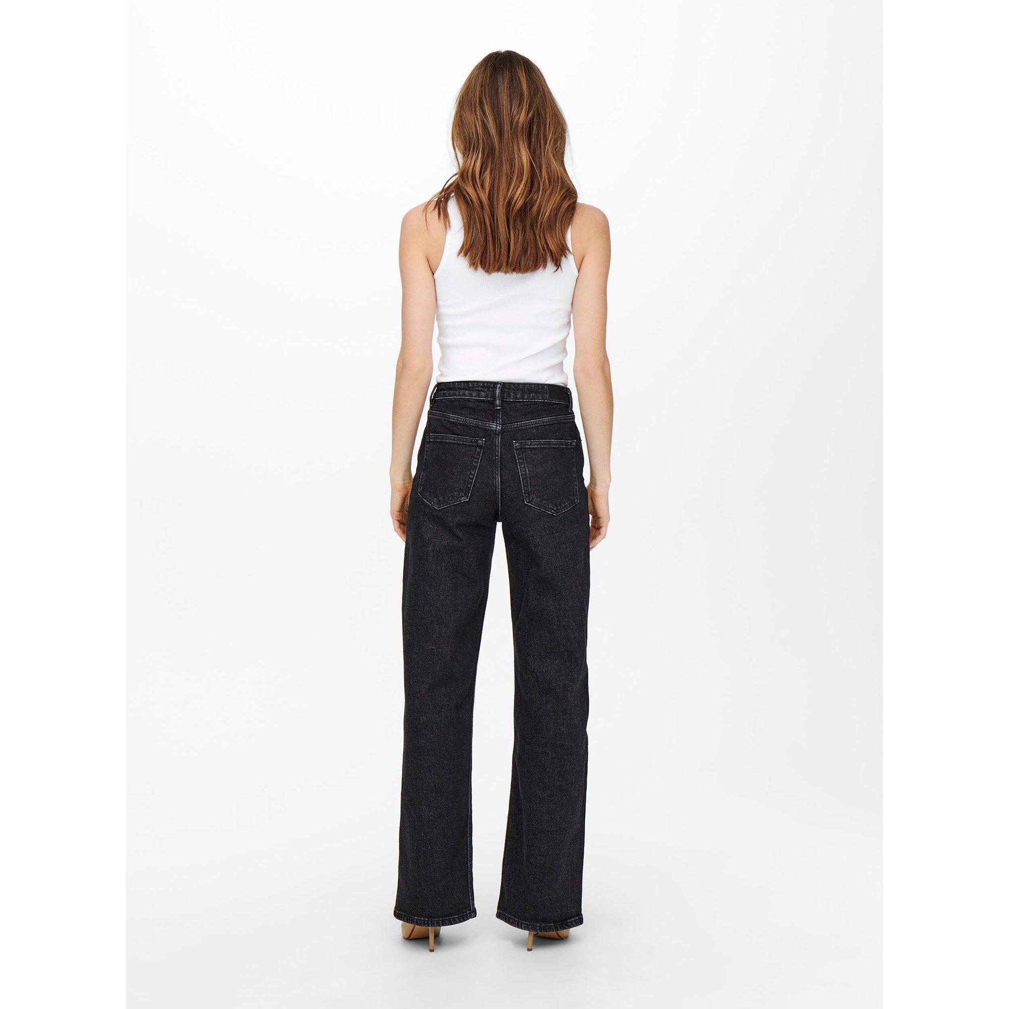 ONLY Jeans Vita Alta Gamba Larga  