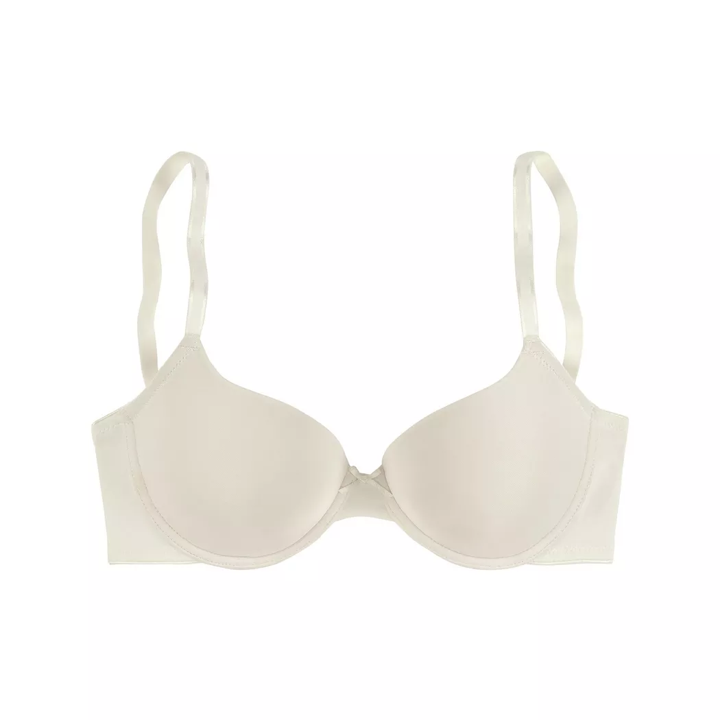 Schalen-BH LASCANA "Ela - perfect basic", Damen, Gr. 75, Cup D, weiß, Microtouch, Obermaterial: 82% Polyamid (TACTEL), 18% Elasthan (LYCRA), Basic, BHs Schalen-BH, mit Bügel aus seidiger Microfaser, Topseller