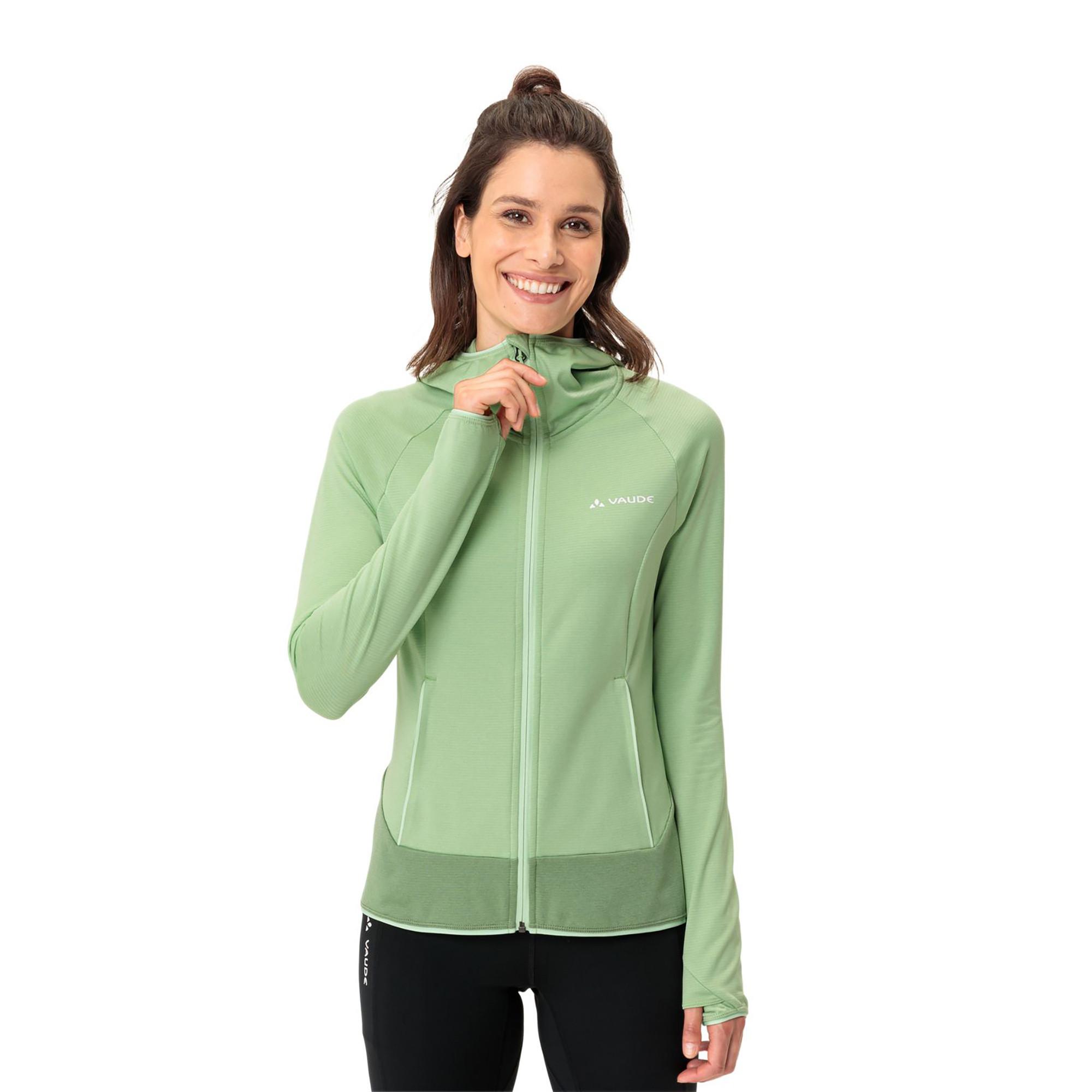 Image of Fleecejacke Mit Kapuze Damen Hellgrün 34