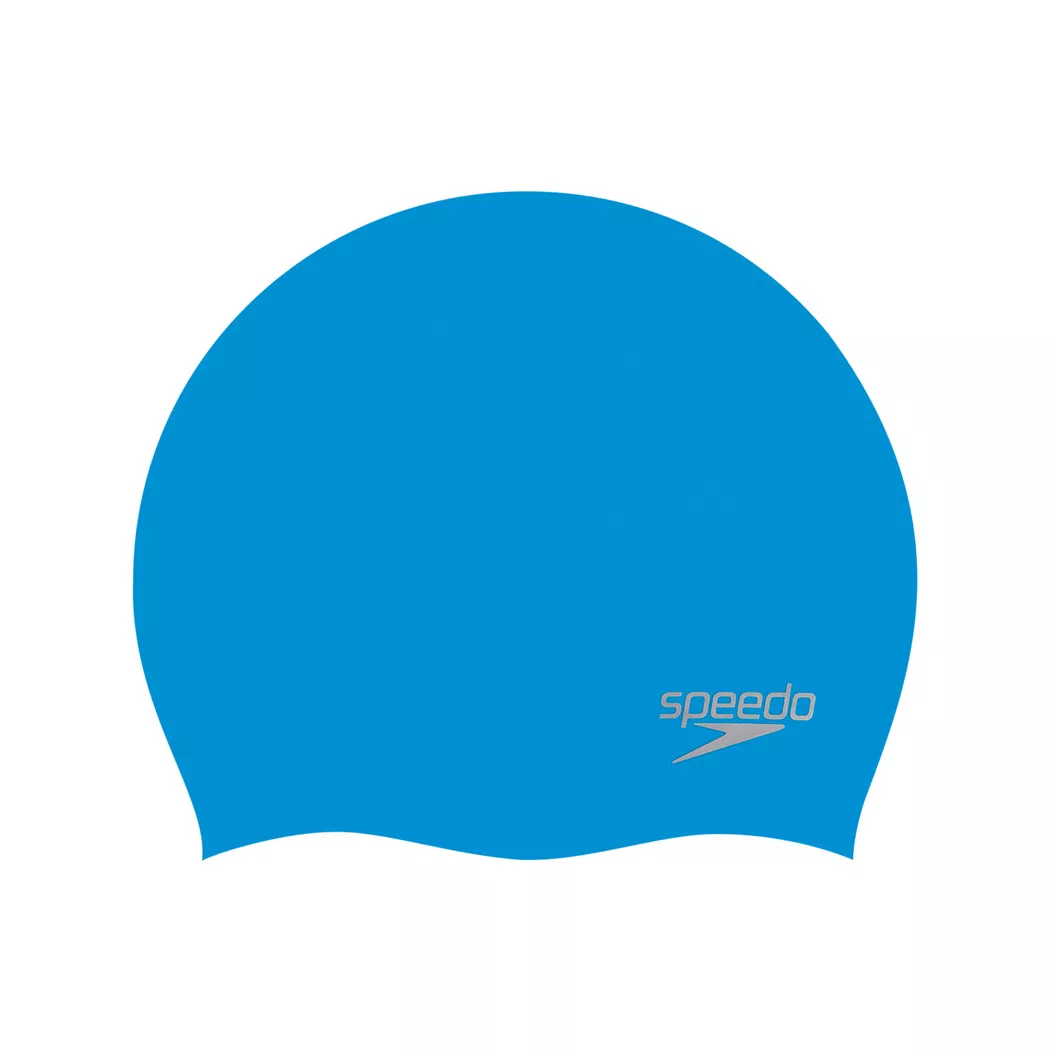 Speedo - Badekappe, Plain Moulded Silicone Cap, One Size, Königsblau