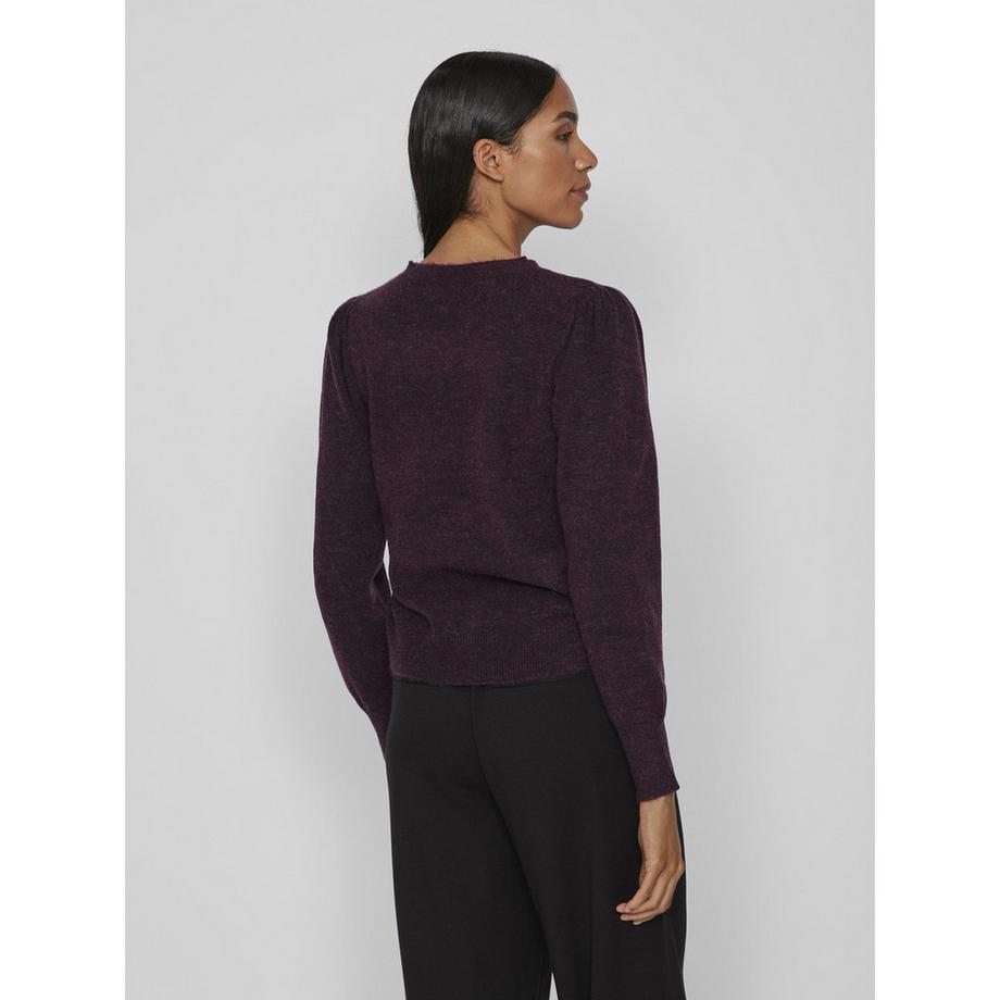 VILA Pullover Rundhals Ballonärmel  