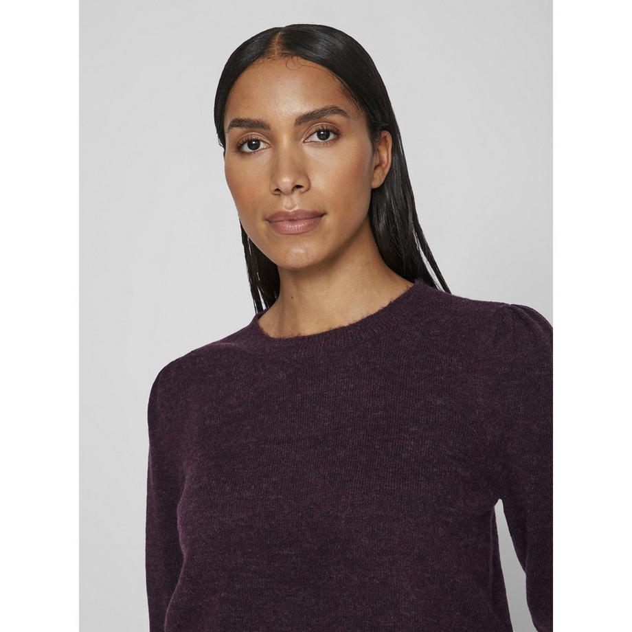 VILA Pullover Rundhals Ballonärmel  