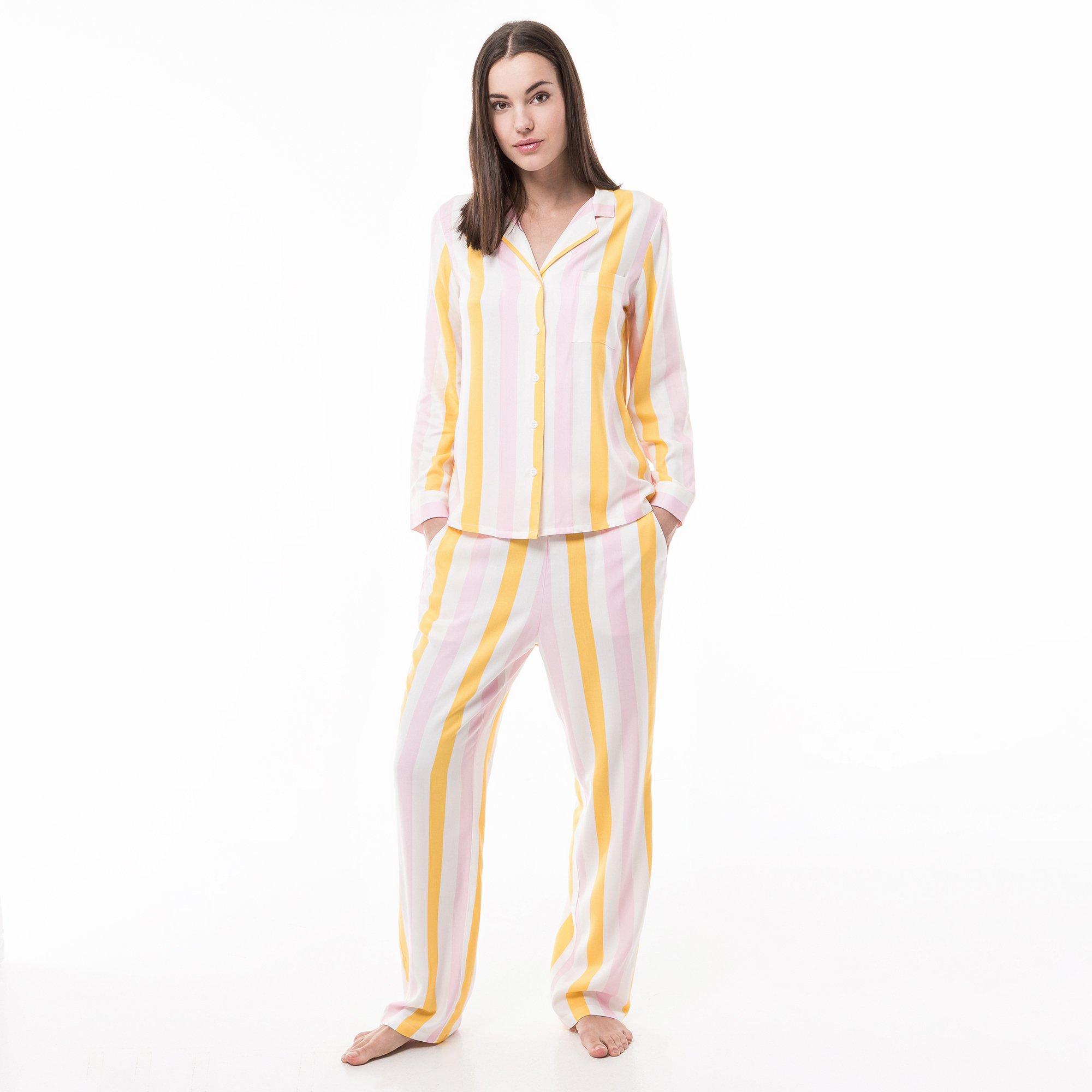 Image of Pyjama Oberteil, Langarm Damen Multicolor XL