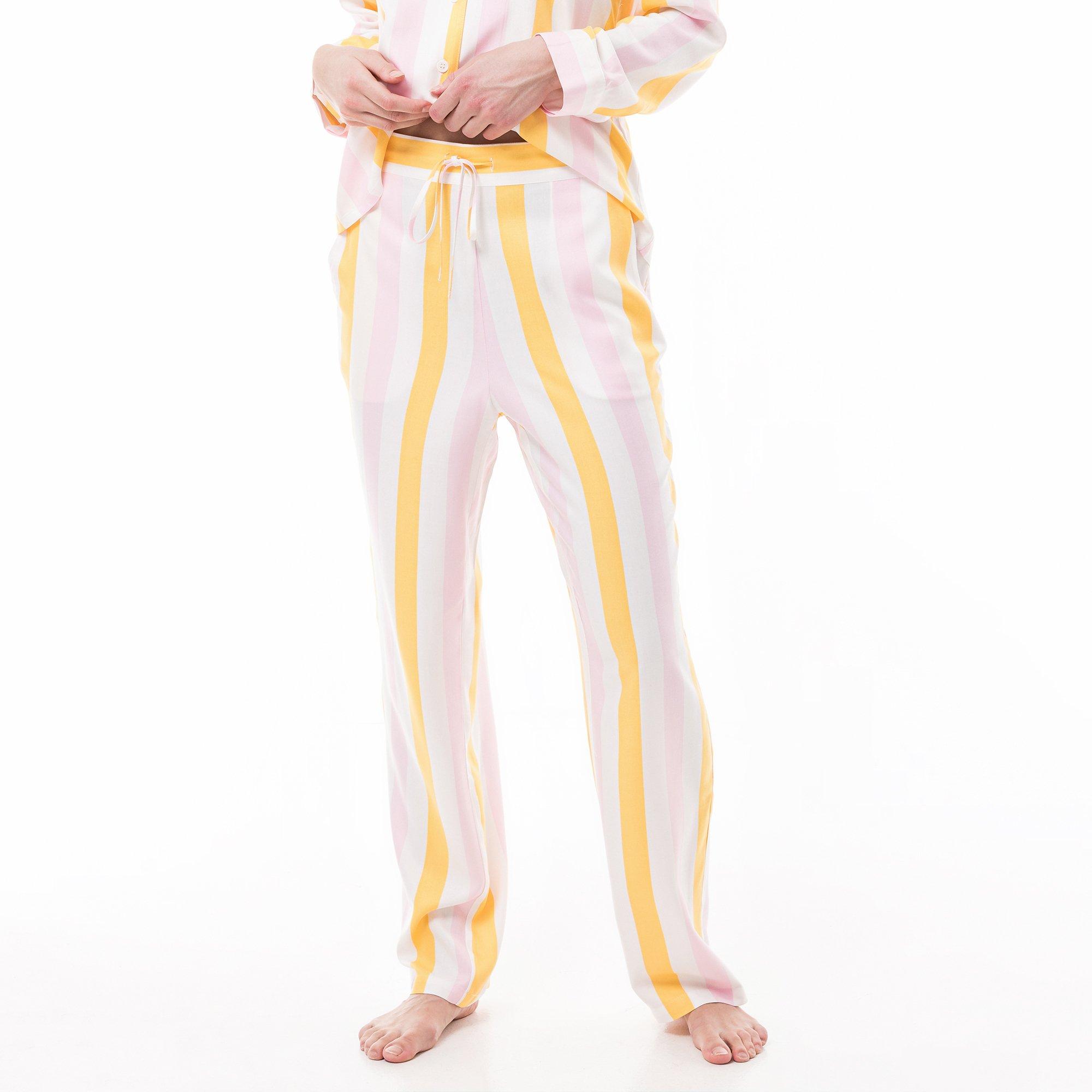 Image of Lange Pyjamahose Damen Multicolor XL