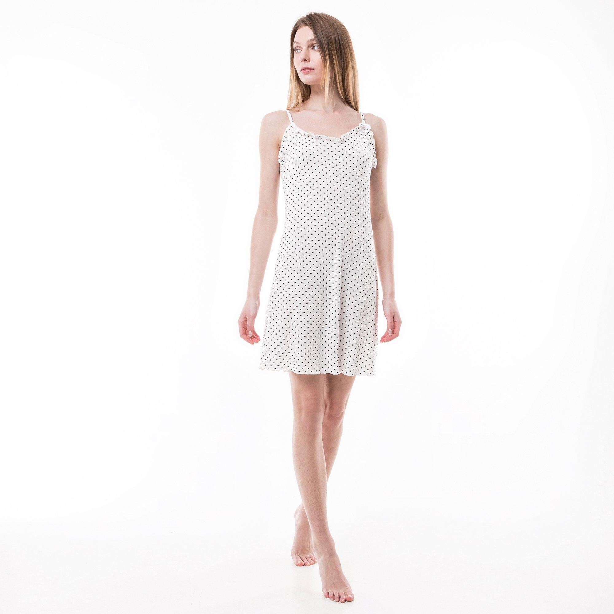 Image of Nachthemd, Ohne Arm Damen Weiss L