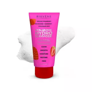 BIOVÈNE  Hydro Cleanser HA+ Organic Strawberry Hydrating Cleanser for Face & Body 
