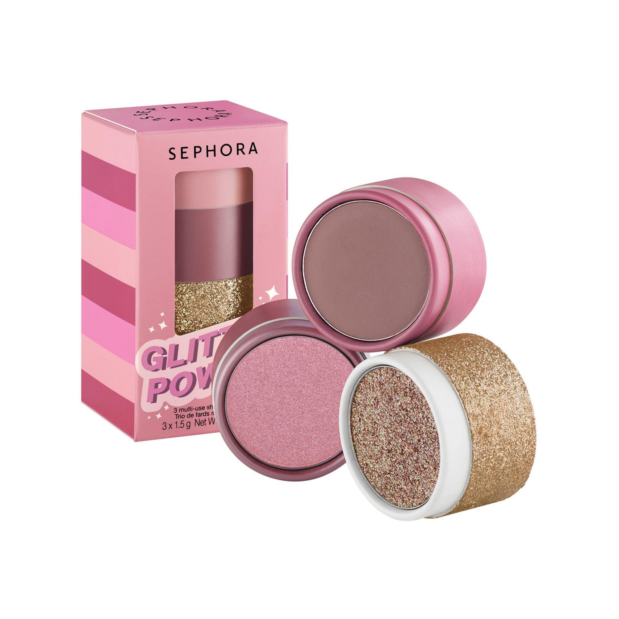 Image of Glitter Power Multi Purpose Shadow- Trio Damen Pink power 3 x 1,5 g