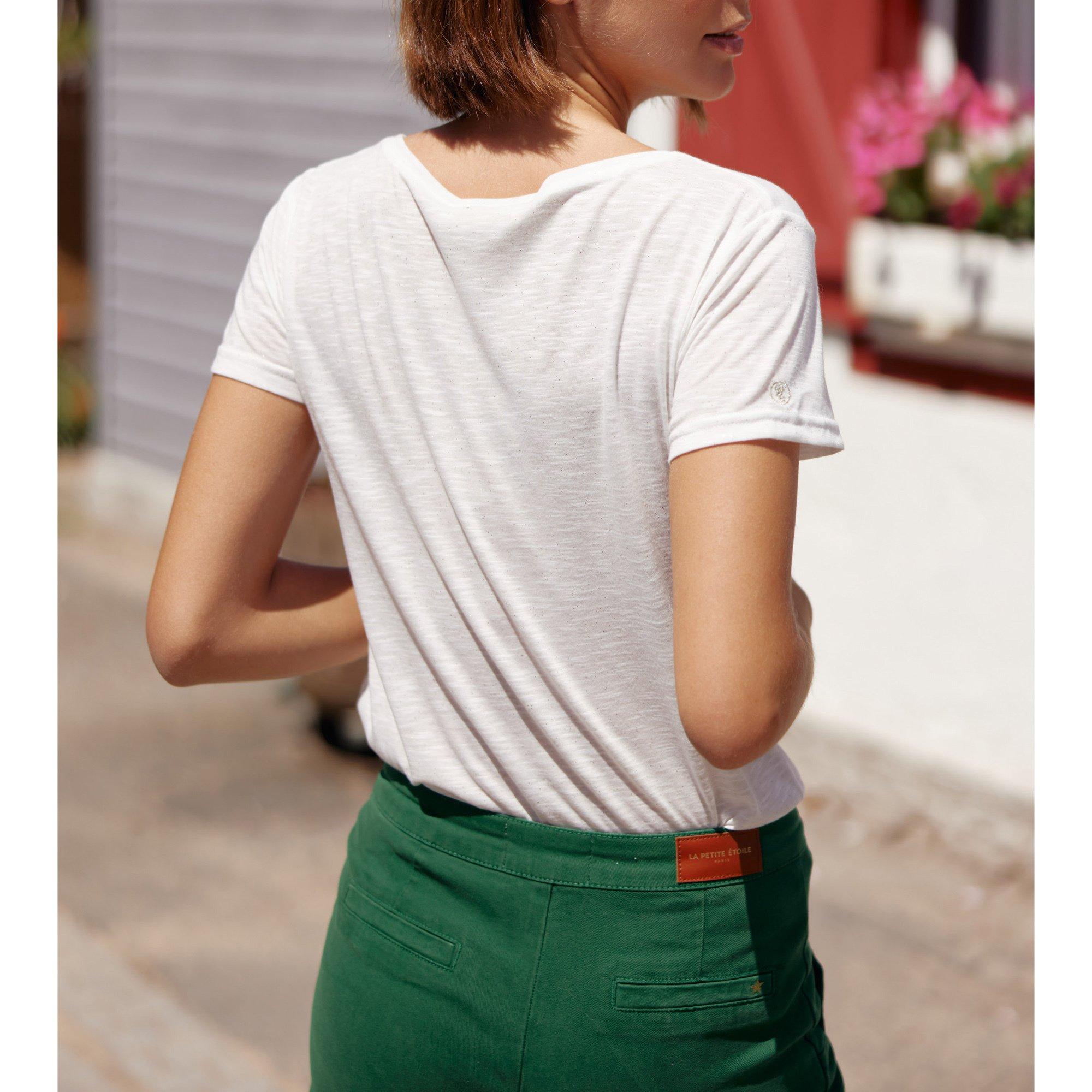 La Petite Etoile Elvie Col V Manches Courtes T-Shirt  