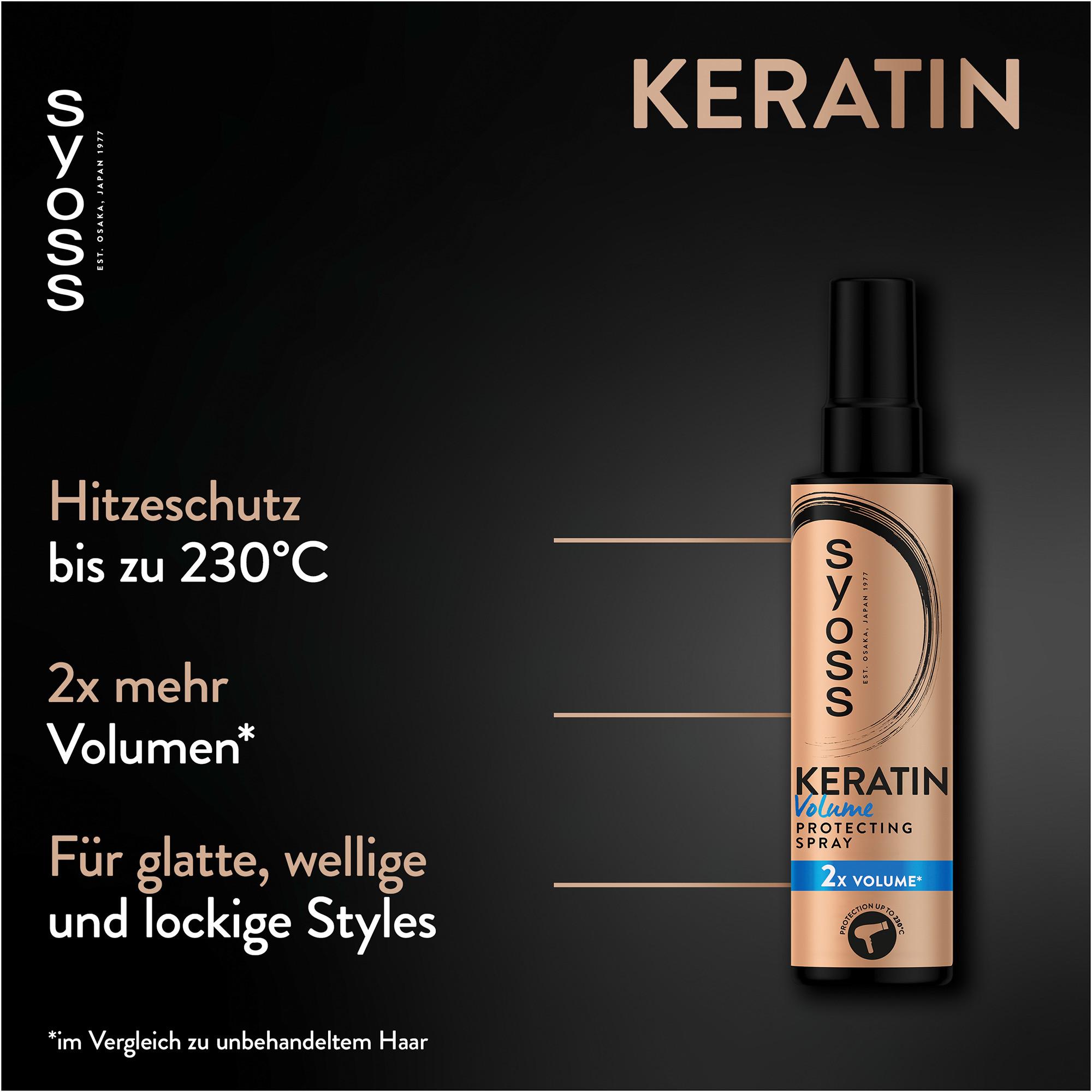 syoss  Spray protettivo per asciugacapelli Keratin & Volume 
