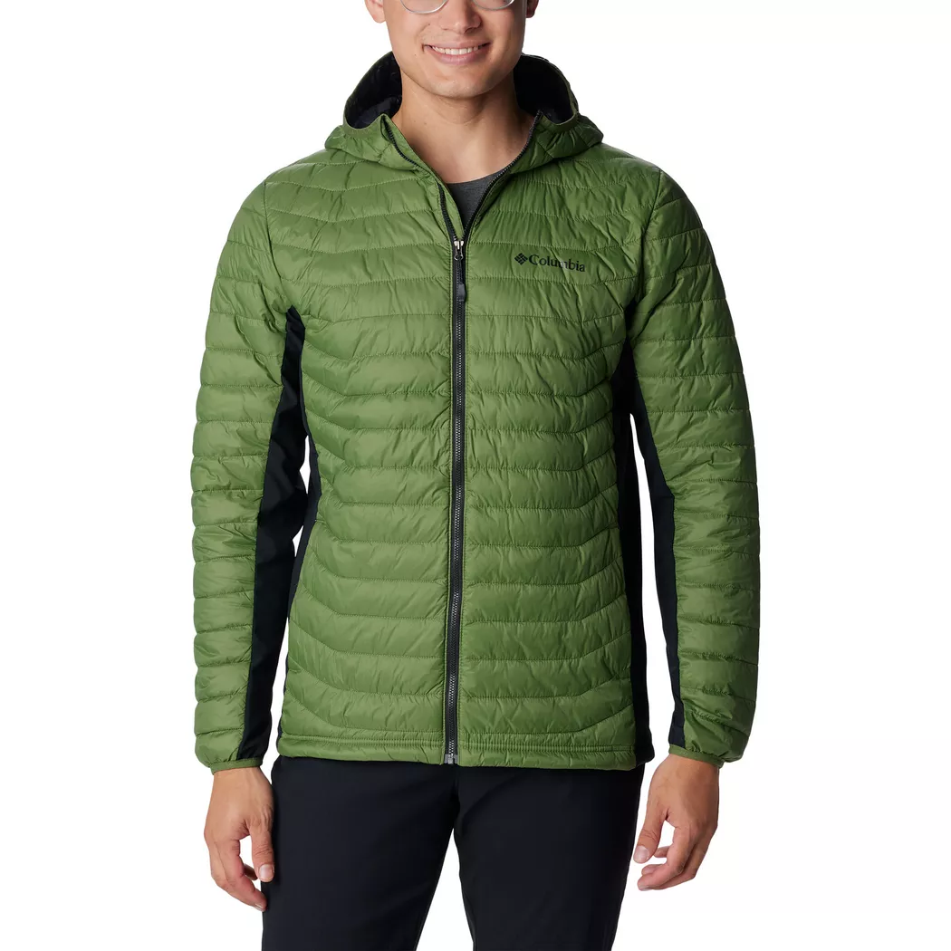 Columbia - Jacke, Wattiert mit Kapuze, für Herren, Dunkelgrün, Größe M