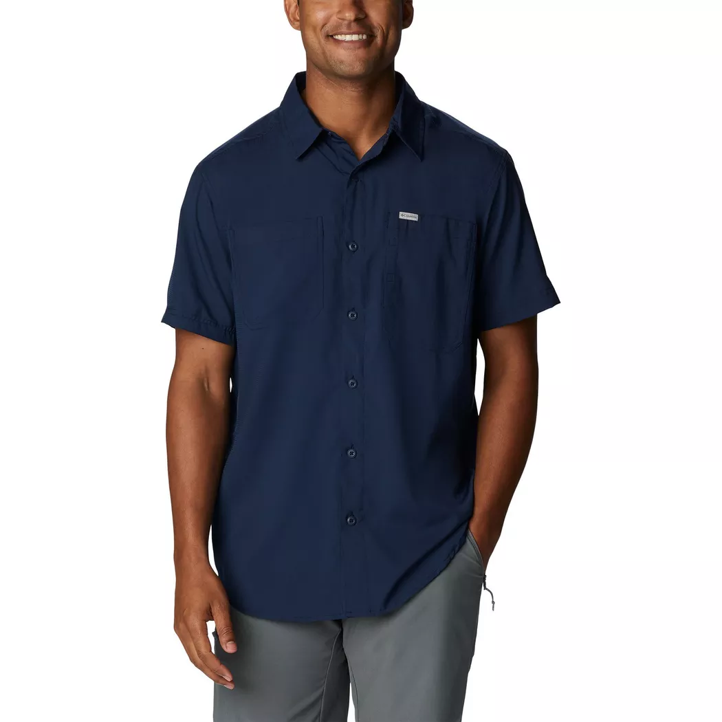 Columbia Silver Ridge Utility Lite Short Sleeve Shirt Dark Blue L