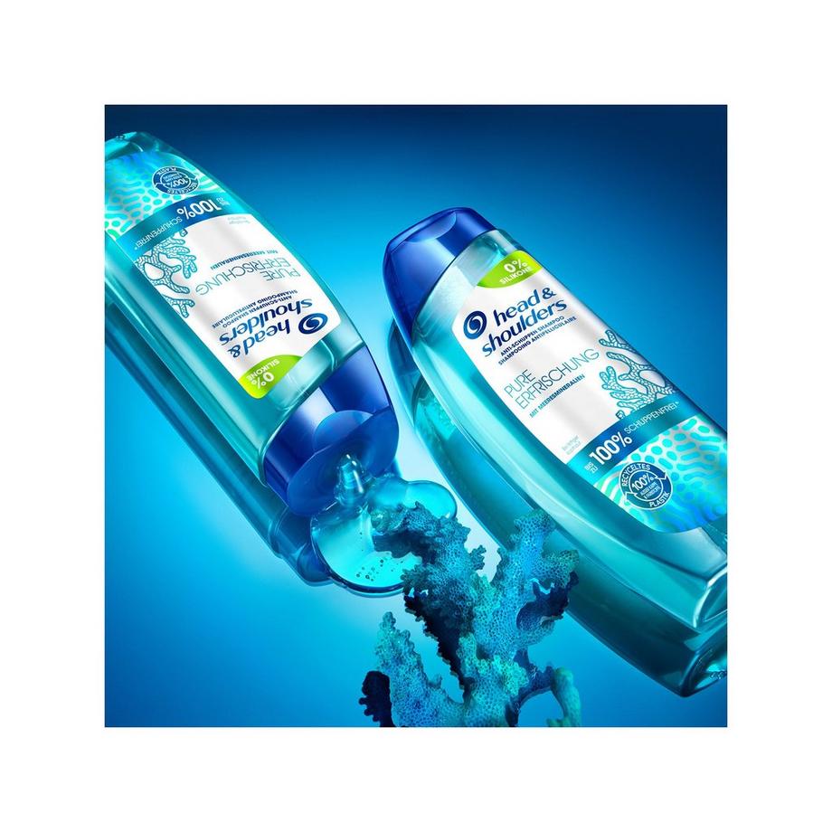 head & shoulders  Pure Erfrischung, mit Meeresmineralien, Anti-Schuppen Shampoo 