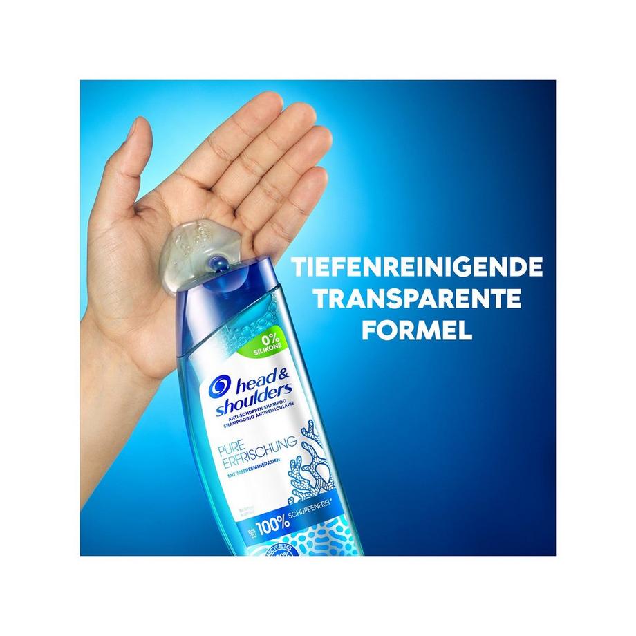 head & shoulders  Pure Erfrischung, mit Meeresmineralien, Anti-Schuppen Shampoo 