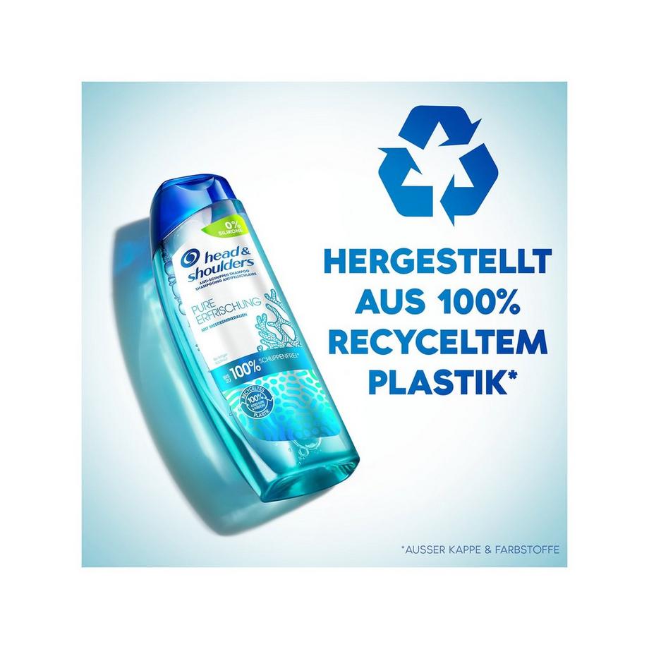 head & shoulders  Pure Erfrischung, mit Meeresmineralien, Anti-Schuppen Shampoo 