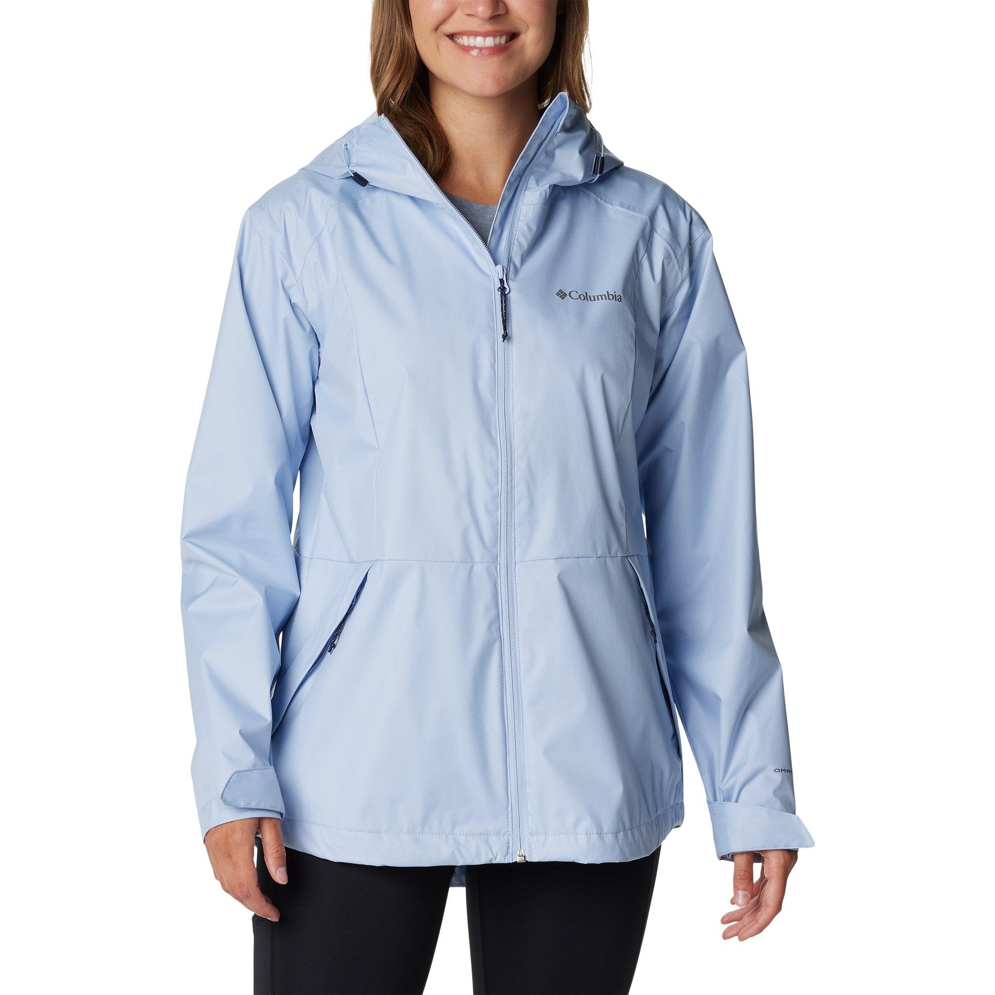 Image of Trekkingjacke Mit Kapuze Damen Hellblau S