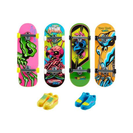 Hot Wheels  Skate™ Neon Bones Tony Hawk Set di 4 fingerboard 