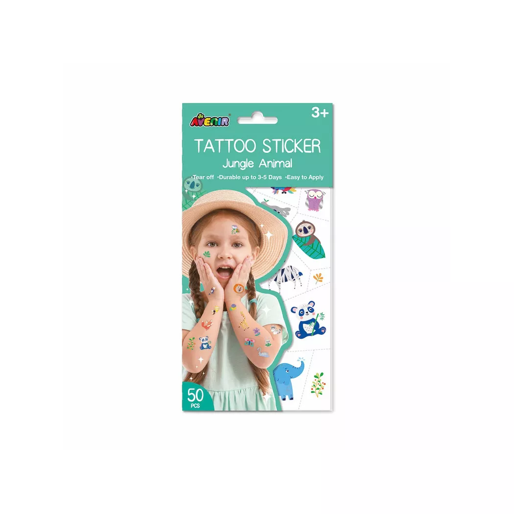 Avenir - Tattoos Sticker Dschungeltiere, Multicolor