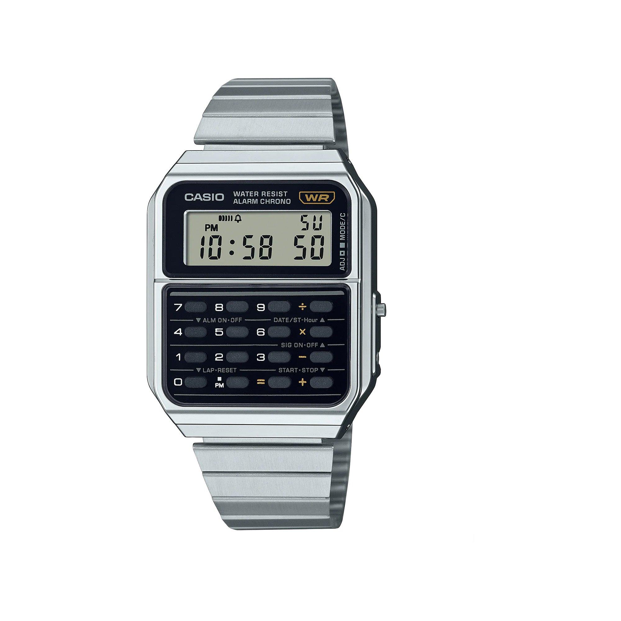 Image of Digitaluhr Herren Silber 43mm