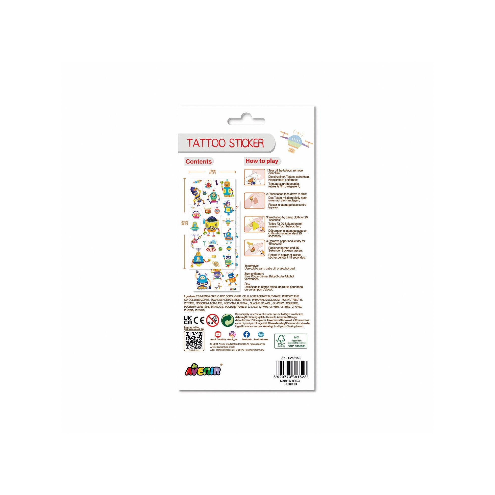 Avenir  Tattoos Sticker Roboter 