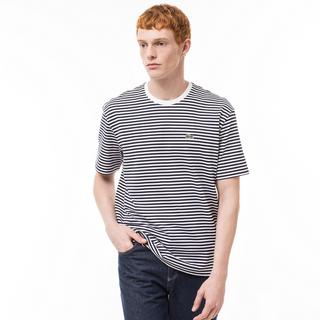 LACOSTE Gestreiftes Classic Fit Kurzarm T-Shirt  