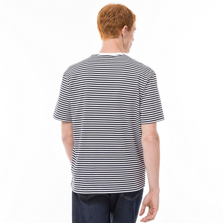 LACOSTE T-shirt rayé Classic Fit à manches courtes  