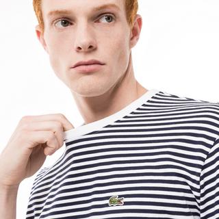 LACOSTE Gestreiftes Classic Fit Kurzarm T-Shirt  