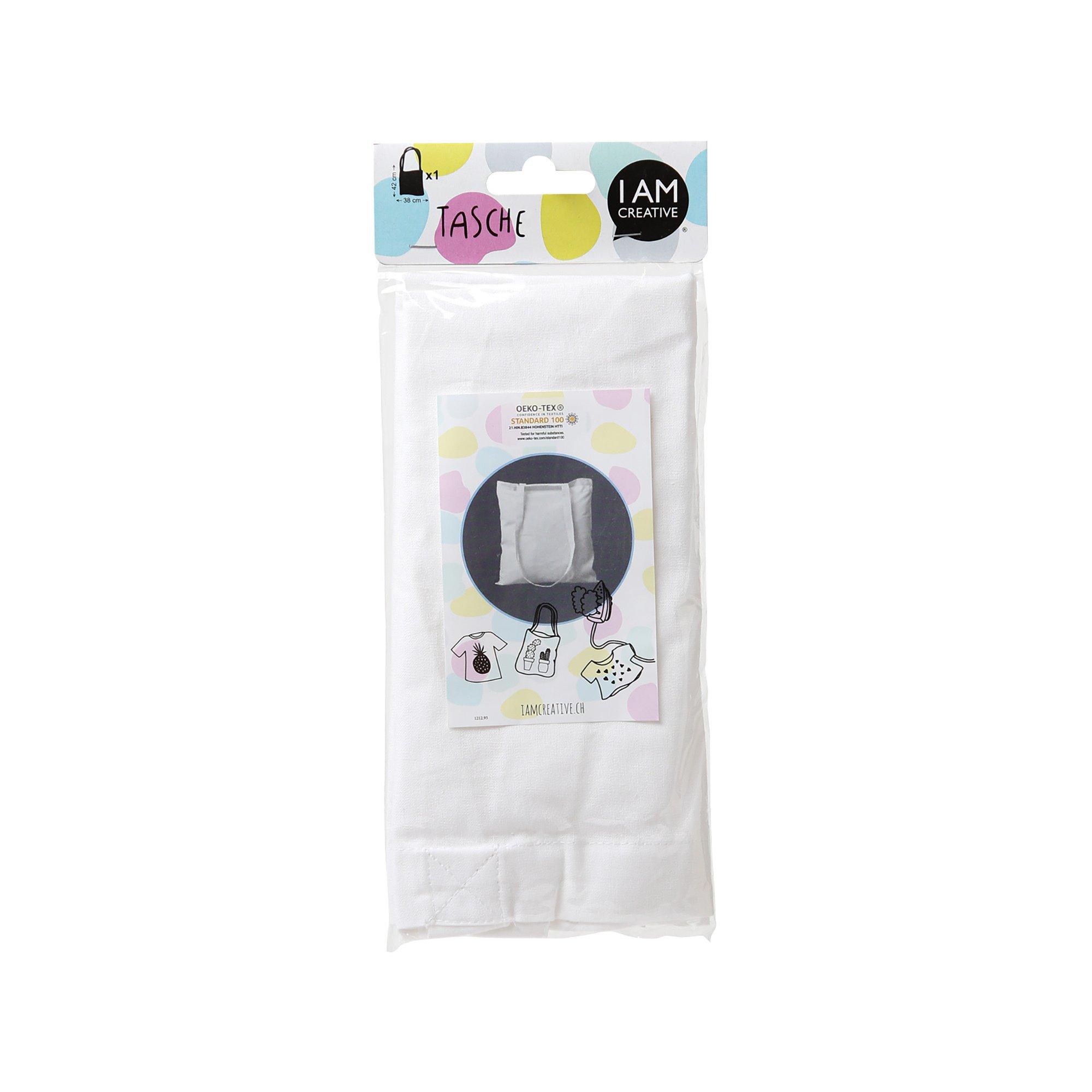 I am Creative Tissu en coton Sac avec poignée longue 