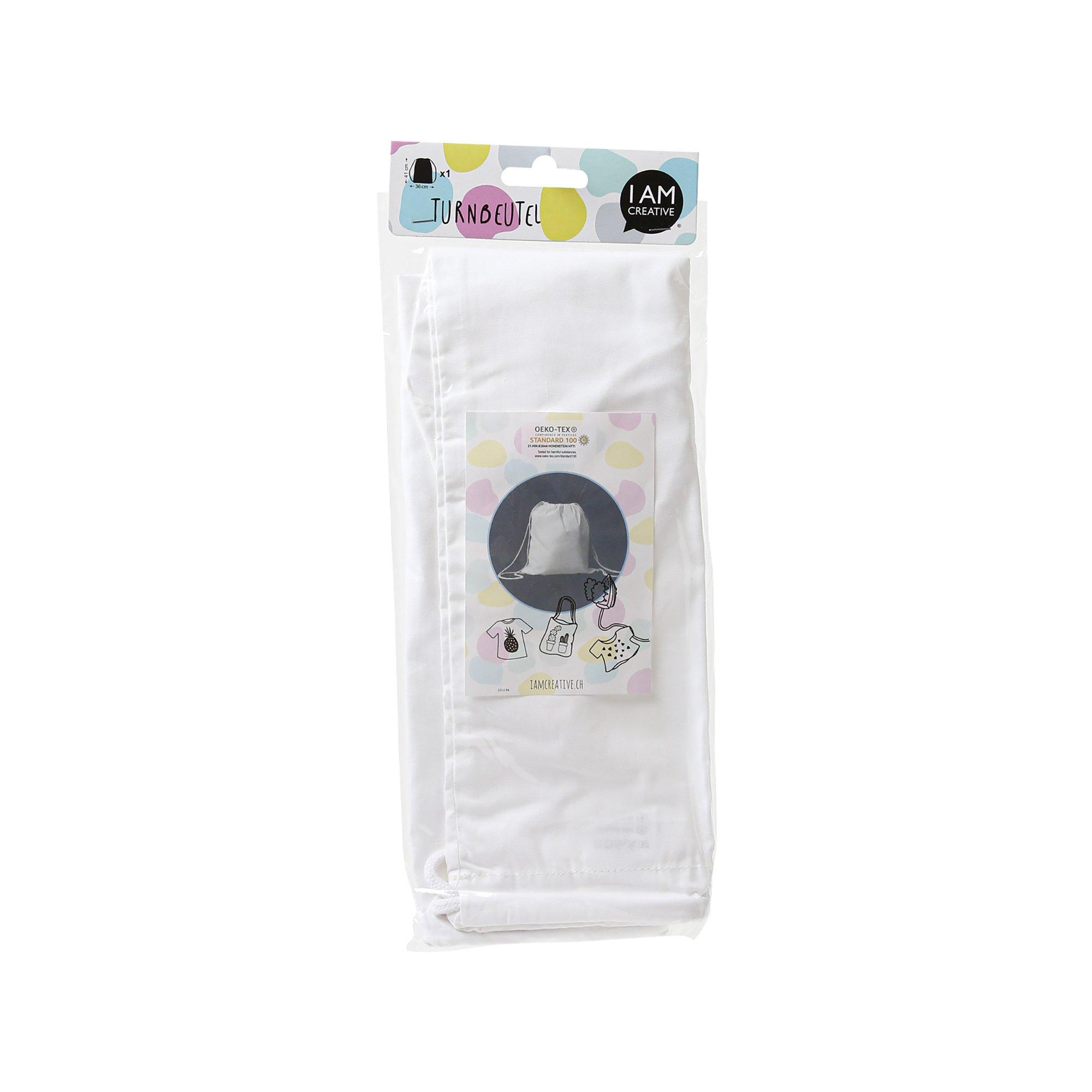 I am Creative Baumwollstoff Turnbeutel mit Kordel 