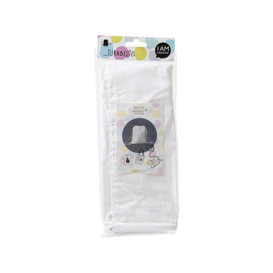 I am Creative Tessuto di cotone Borsa da ginnastica con cavo 