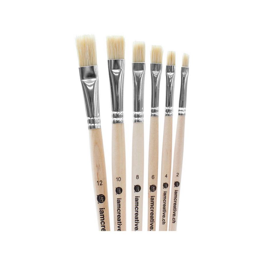 I am Creative Pinsel-Set Borsten, flach, 6 Stk. 