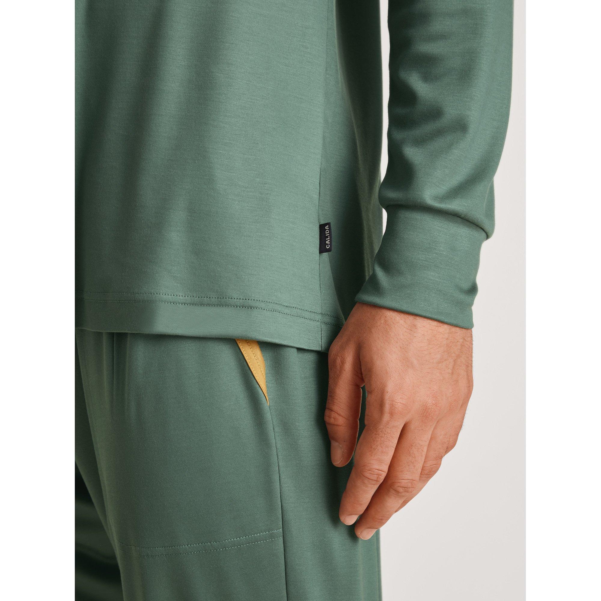 CALIDA T-Shirt Henley Maniche Lunghe  