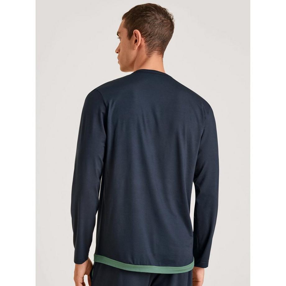 CALIDA Deep Sleep Wear Balancing T-Shirt Henley Maniche Lunghe  