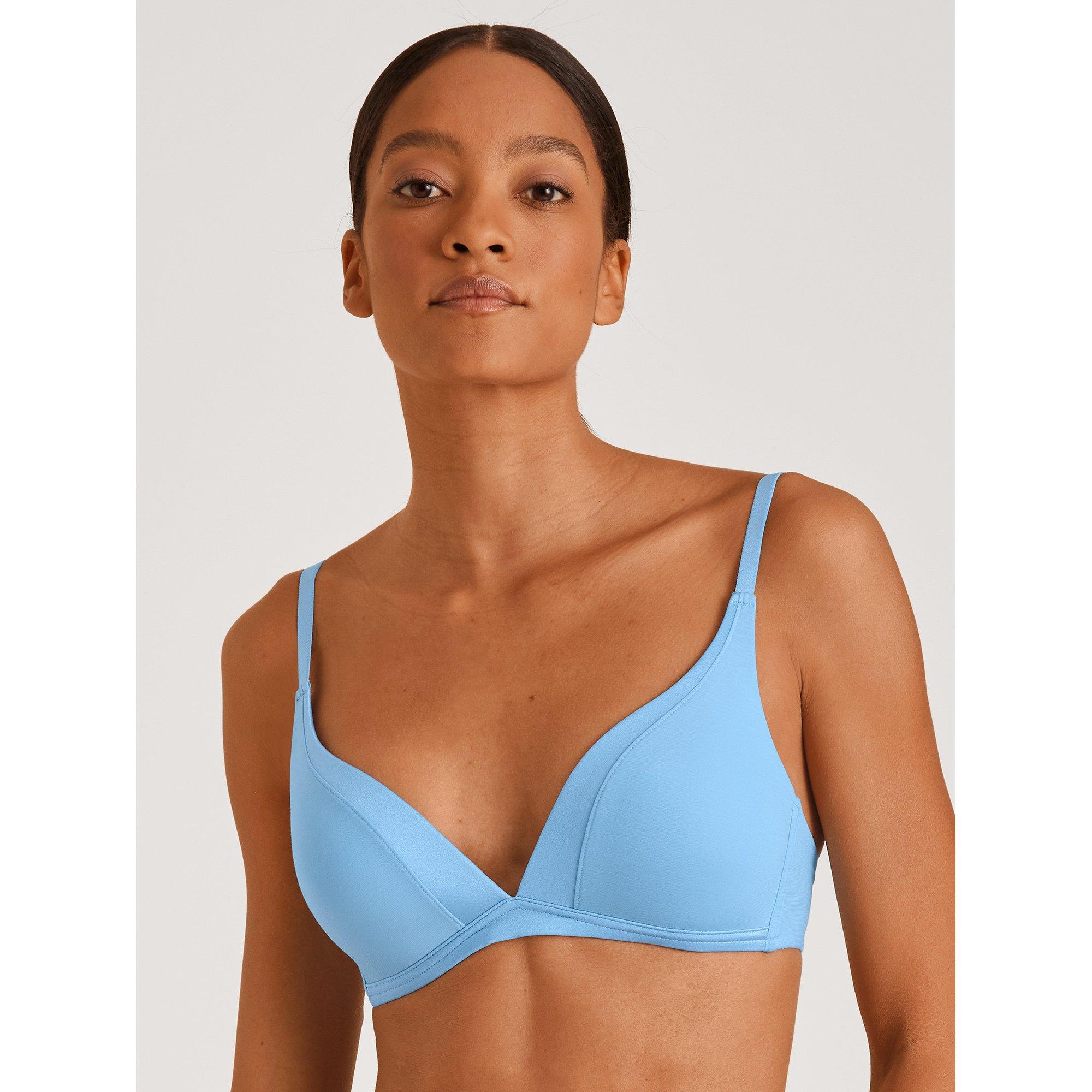 Image of Bügelloser Bh, Wattiert Damen Blau C/80