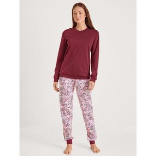 CALIDA Midnight Checks Pigiama Set, lungo, con polsini 