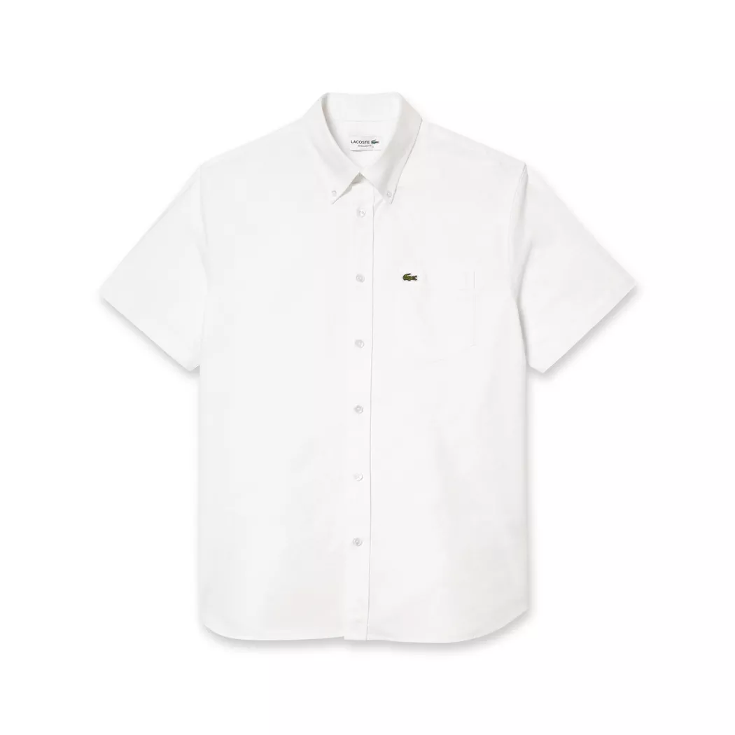 Lacoste - Hemd, kurzarm, für Herren, Weiss, Größe 41