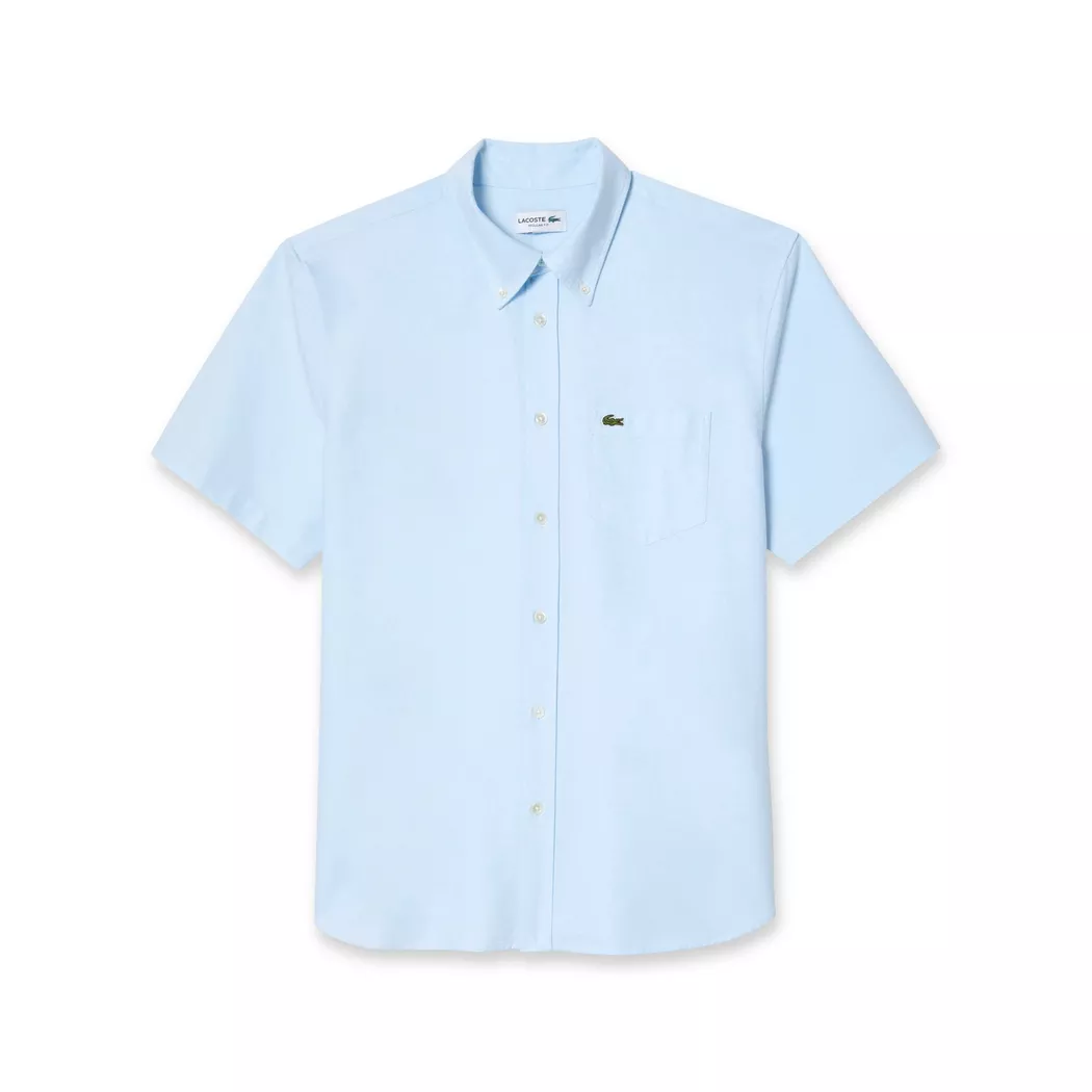Lacoste - Hemd, kurzarm, für Herren, Hellblau, Größe 42
