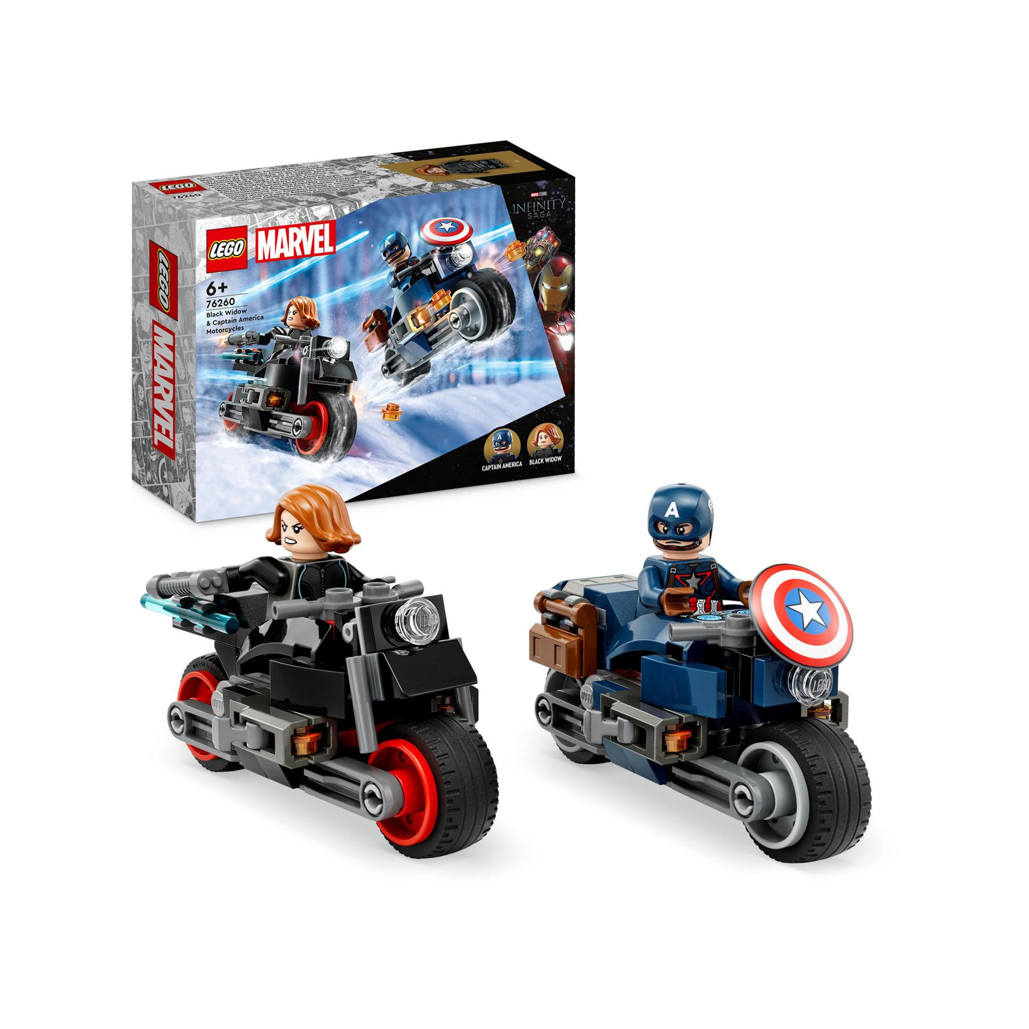 LEGO®  76260 Motociclette di Black Widow e Captain America 