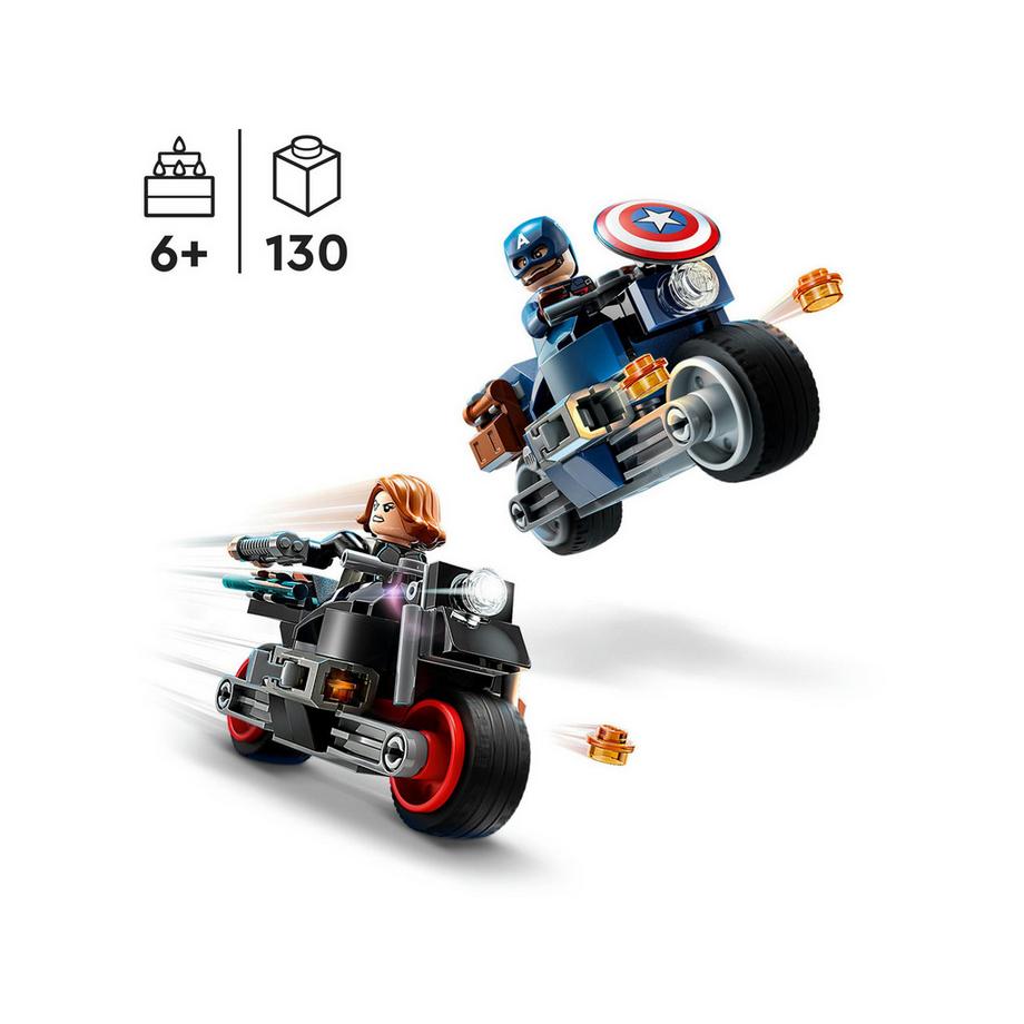 LEGO®  76260 Motociclette di Black Widow e Captain America 