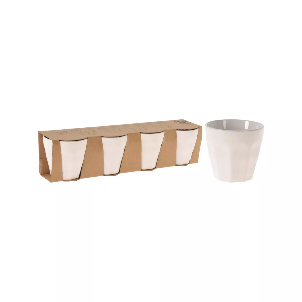 Excellent Houseware - Espresso-Set, 4-teilig, 90 ml, Weiss