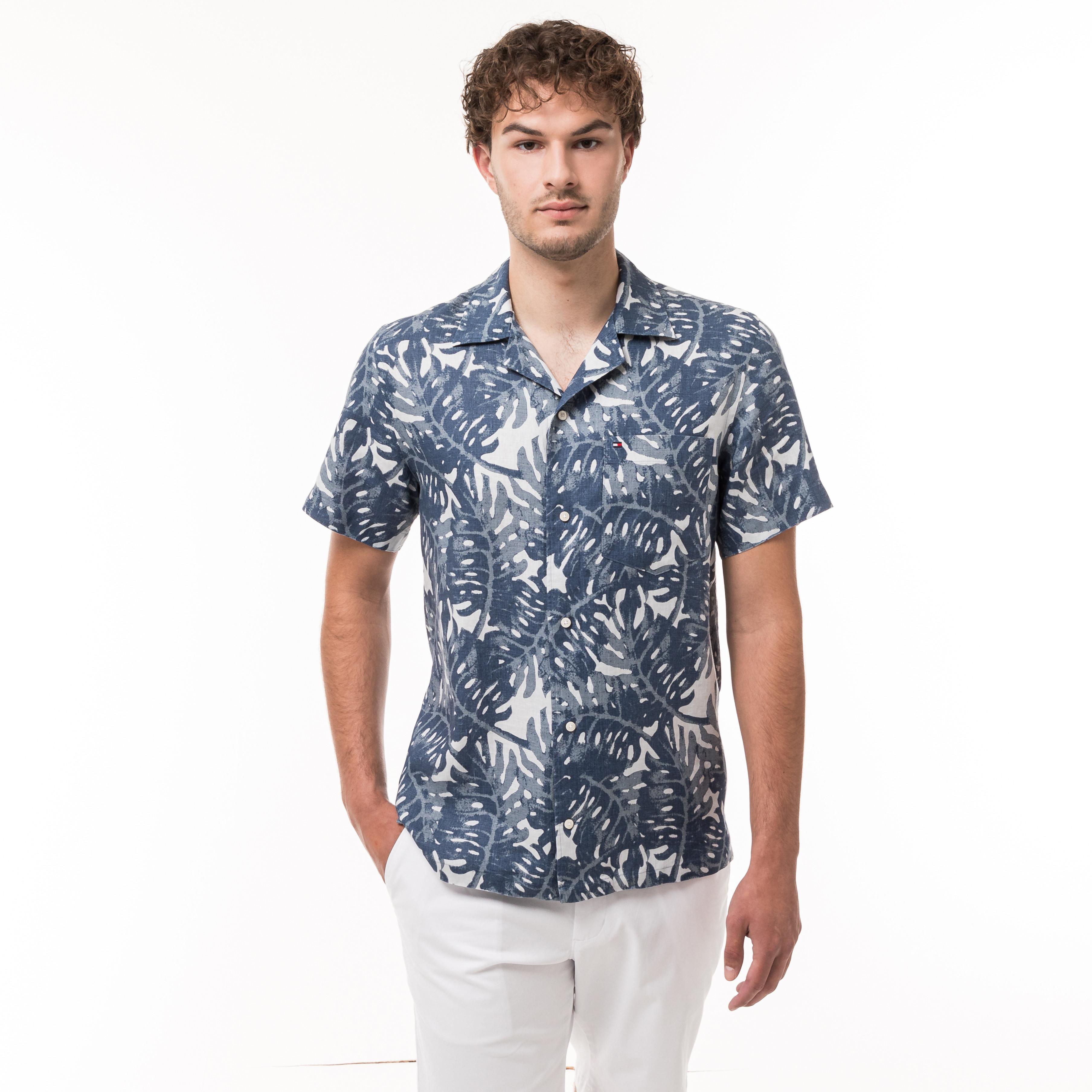 TOMMY HILFIGER W-DIFFUSED FOLIAGE PRT SHIRT S/S Camicia a maniche corte 